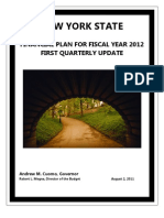 New York State: Financial Plan For Fiscal Year 2012 First Quarterly Update