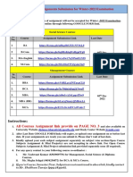 Guidelines For Assignments Submission For Winter-2022 Examination