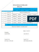 jadwal pelajaran 2 c