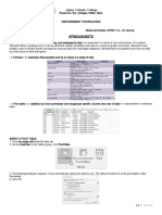 Handout E-TECH Spreadsheets