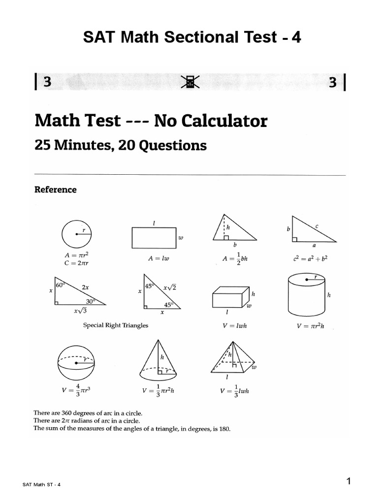 SAT Math ST - 4 | PDF