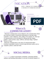 Modes of E-Communication