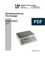 Betriebsanleitung Tischwaage KERN GAB-P