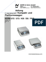 Betriebsanleitung Präzisions-/ Kompakt- und Plattformwaagen KERN 572 / 573 / KB / DS / FKB