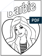 Barbie Coloring Page Framed