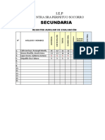 Registro Secundaria-Primer Año Sec - Matemáticas