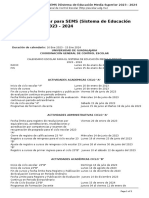 Coordinacin General de Control Escolar - Calendario Escolar para SEMS Sistema de Educacin Media Superior 2023 - 2024 - 2022-08-17