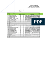 FORMAT NILAI PAS Semeter 1