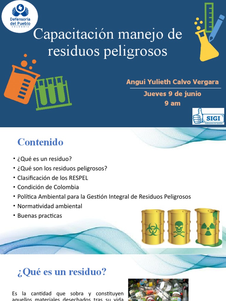 Capacitación en Gestión de Residuos Peligrosos | PDF | Residuos ...