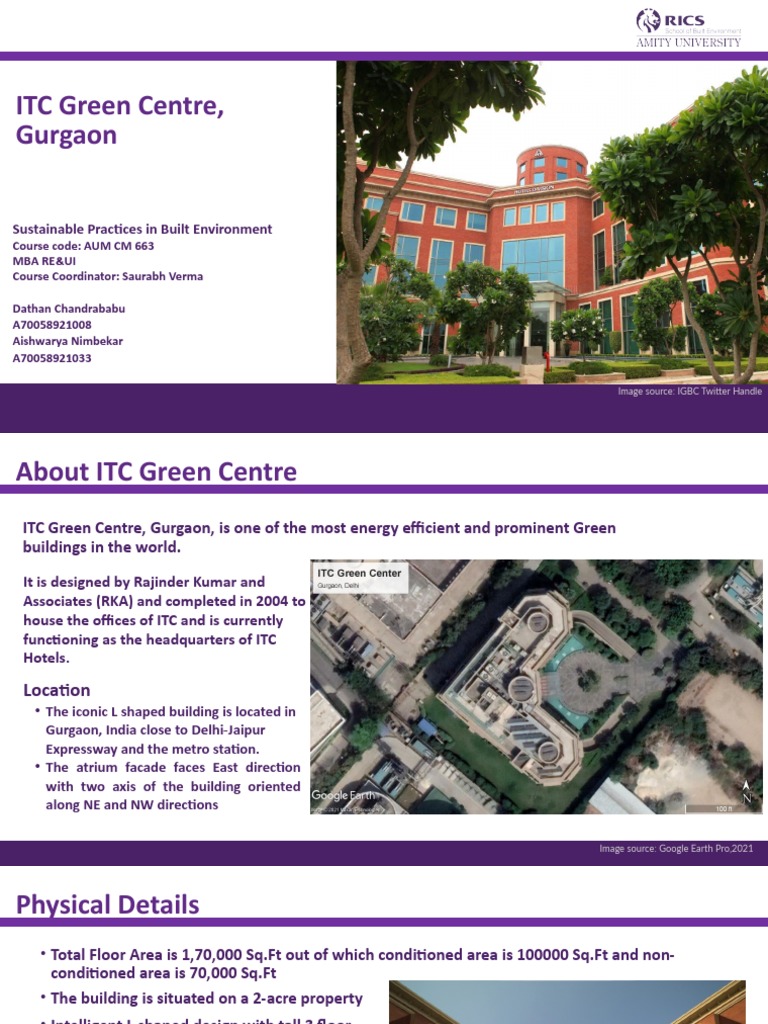 ITC Green Centre: A LEED Platinum Case Study | PDF | Efficient Energy ...