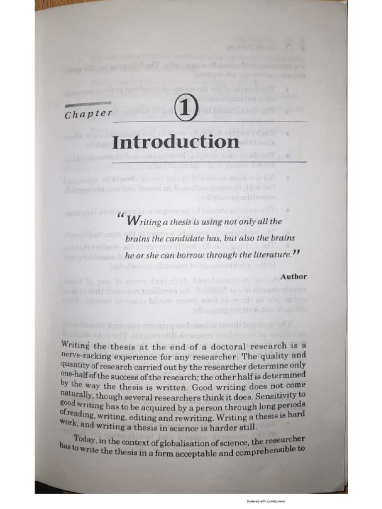 Thesis Writing Handbook | PDF