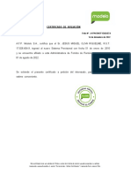 Certificado de Afiliación AFPModelo