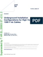 Underground Installation Configurations For High Voltage and 1500 V DC Cables