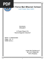 Physics Investigatory Project 2022-23 (Electromagnetic Induction)