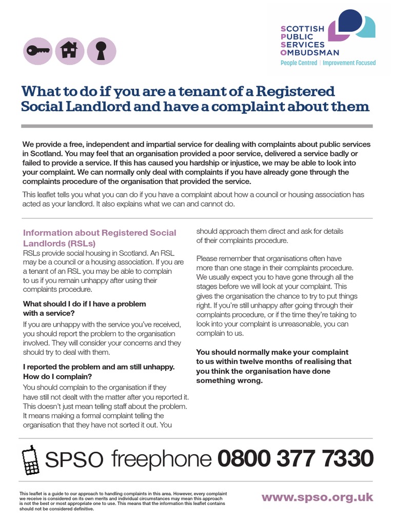 2018 Registered Social Landlord (RSL) PDF