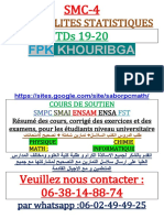 °SMC4 TD Probabilités Statistiques FP-KHOURIBGA 19-20