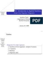 Statistics 191: Introduction To Applied Statistics: Simple Linear Regression: Diagnostics