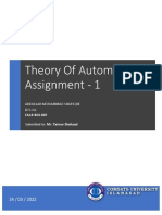 Theory Of Automata Assignment