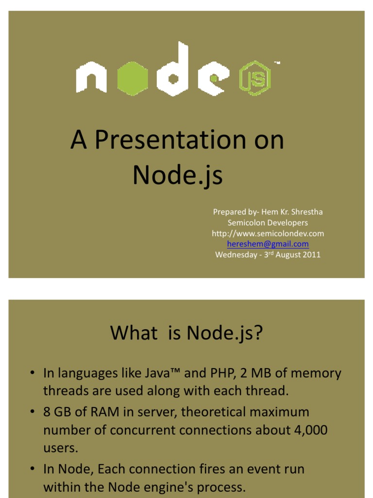 Introduction To Node Js PDF