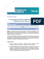 Las Aseguradoras Del SOAT Acompanan Las Medidas Del Gobierno para Salvar Vidas en La Via