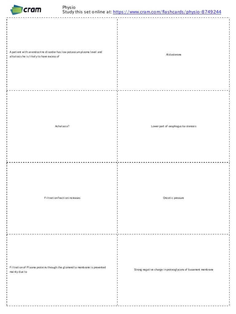 Physiology In Medical And Health Science Flashcards