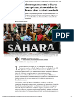 Scandale de Corruption - Entre Le Maroc Et L'union Européenne, Des Centaines de Millions D'euros Et Un Territoire Contesté - Le Soir