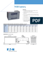 Eaton 12V 390W Battery: Data Sheet