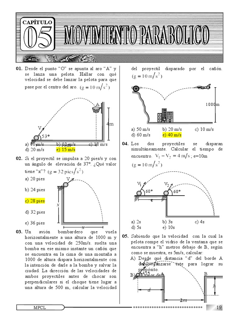 05 MPCL | PDF | Velocidad | Física Aplicada e Interdisciplinaria