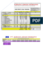 ANALISA CASH FLOW AND PROFIT COAL TRADING