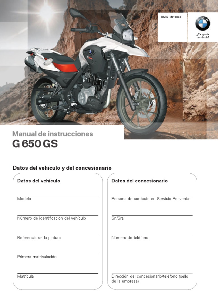 Catalogo BMW G650 GS | PDF | Sistema de freno antibloqueo | BMW