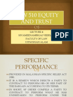 Law 501 Remedies Equity and Trust Lecture 4 Amended