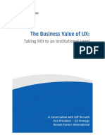 The Business Value of UX Taking ROI To A