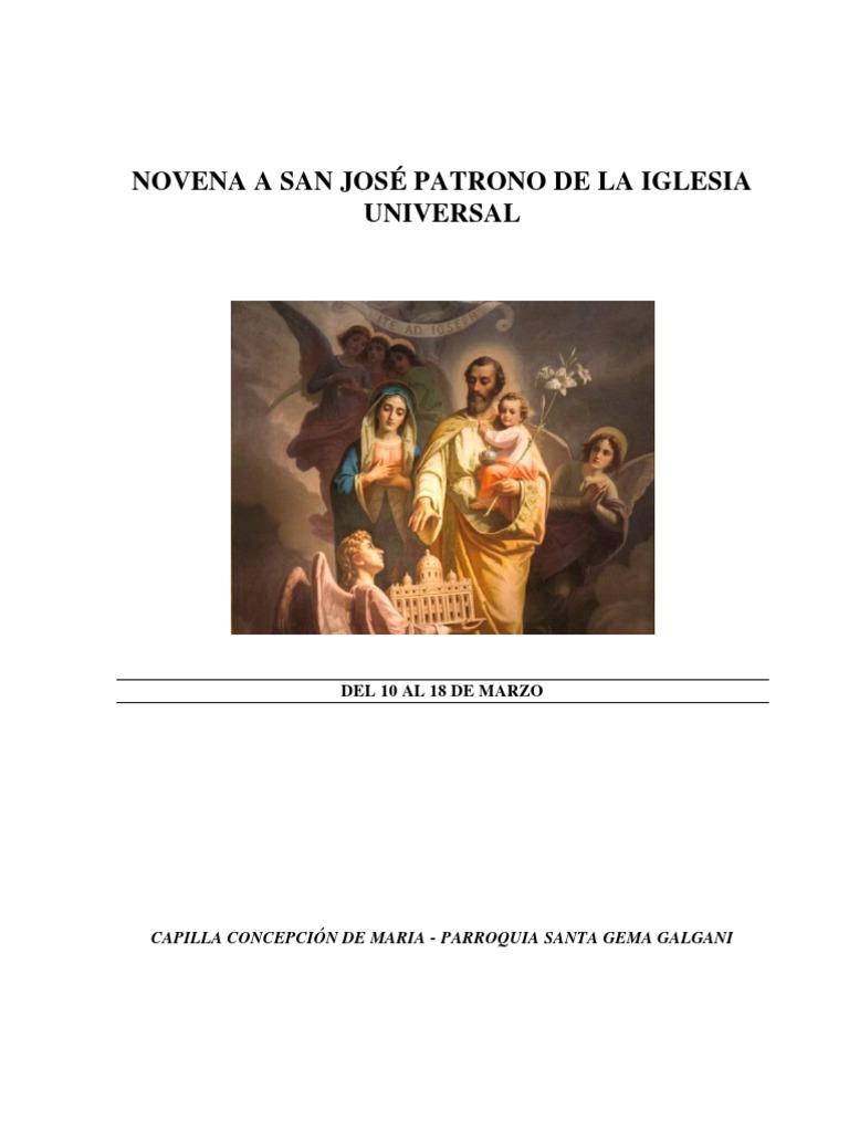 Novena a San José: Oraciones y Devoción | PDF | María, madre de Jesús ...