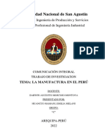 Manufactura en El Peru - Huancco Emilia - Ensayo Final