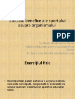Efectele Benefice Ale Sportului Asupra Organismului Moldoveanu Marin
