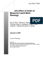 Dramatic Effect of Oxide On Measured Liquid Metal Rheology