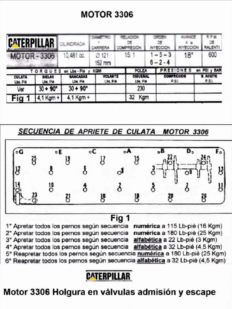 Torque Motores Caterpillar | PDF
