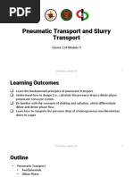 9.1 Lecture Material - Pneumatic Transport and Slurry Transport