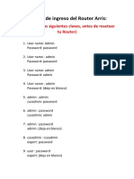 Router Arris - Liberar Claro Estafadores