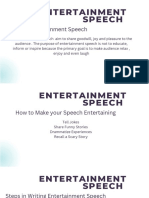 Entertainment Speech