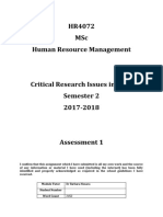 Hr4072 MSC Human Resource Management: DR Barbara Menara