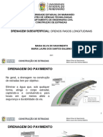 Drenos rasos longitudinais para drenagem de estradas