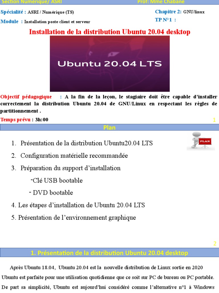 Installer Ubuntu 20.04 Desktop | PDF | Installation (Programmes ...