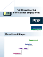 Fair Recruitment and Selection For Employment