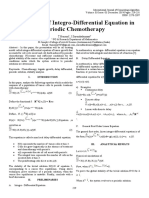Application of Integro-Differential Equation in Periodic Chemotherapy
