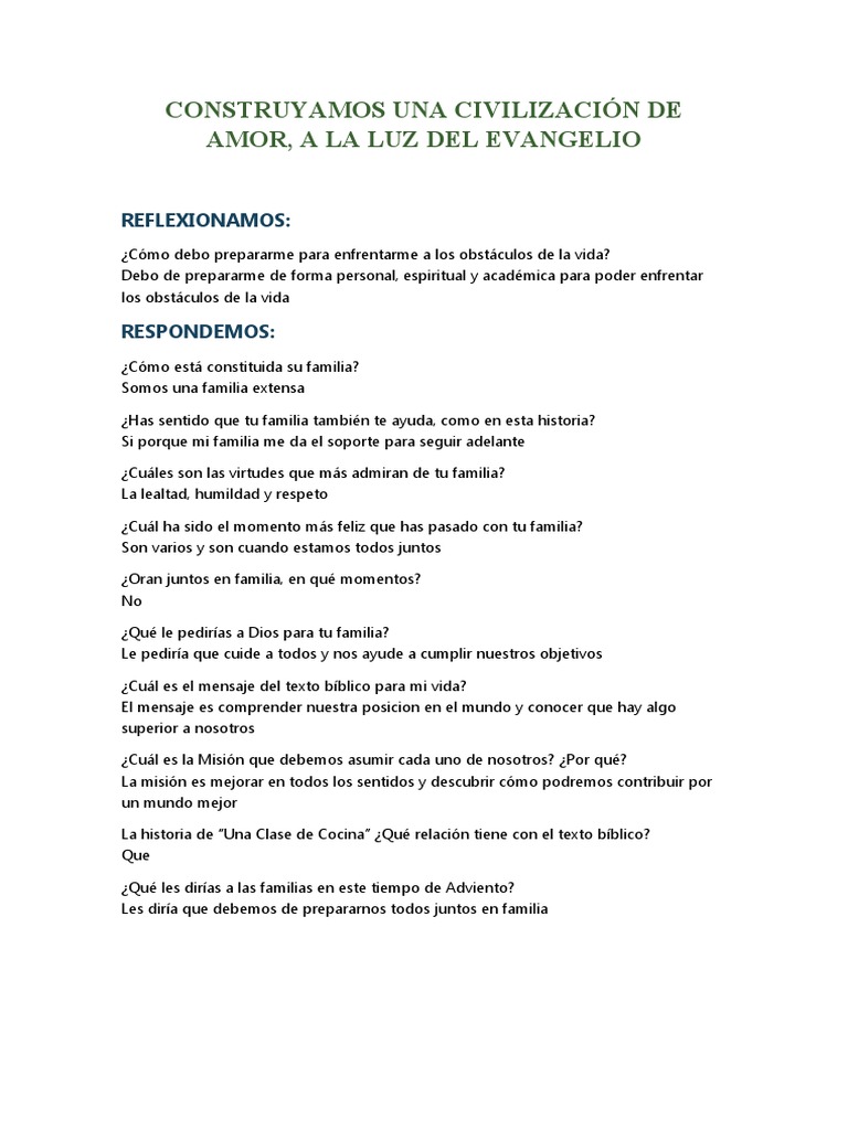 Amor y Unidad Familiar en el Evangelio | PDF | Amor | Fe