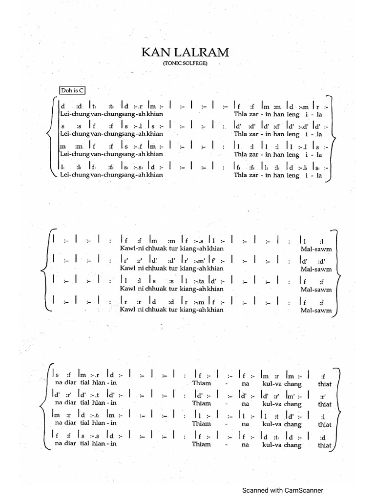 KAN LALRAM (Tonic Solfege) Finale PDF