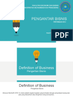 PERTEMUAN 2 Definisi Bisnis