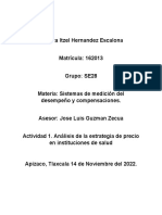 Actividad 1 Análisis de La Estrategia de Precio en Instituciones de Salud