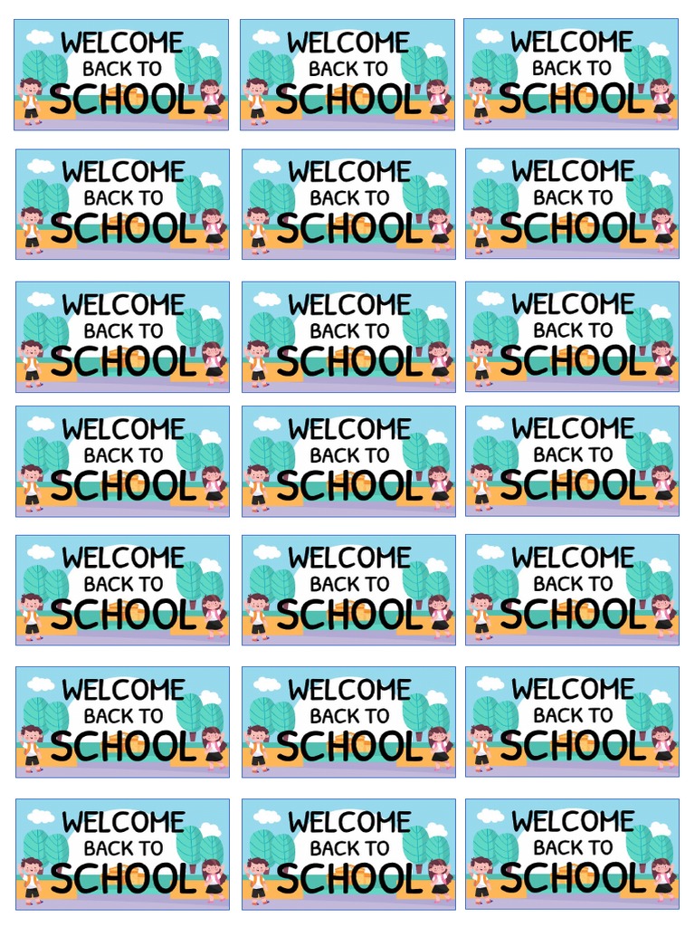 Welcome Back Sticker | PDF